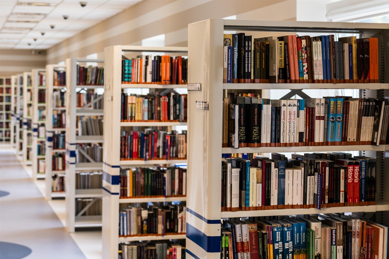 books in the library