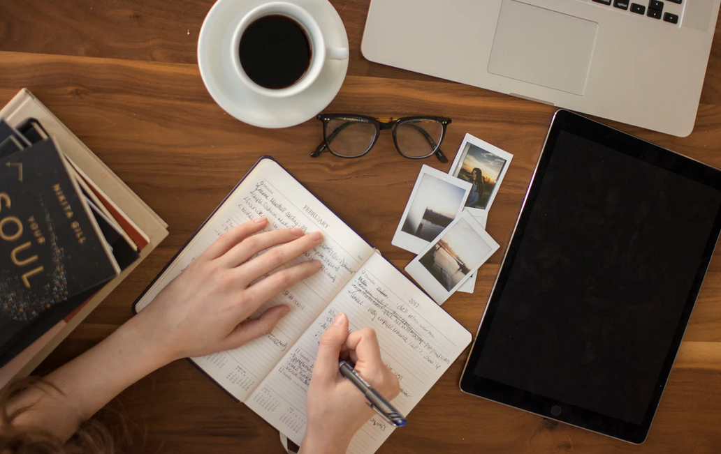 writing on book
